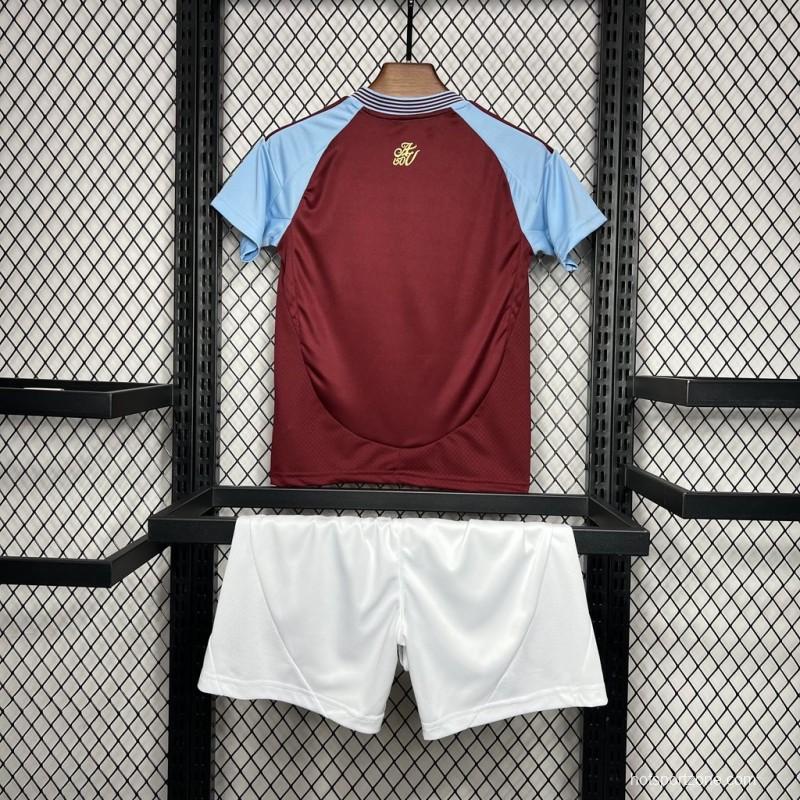 24/25 Kids Aston Villa Home Jersey