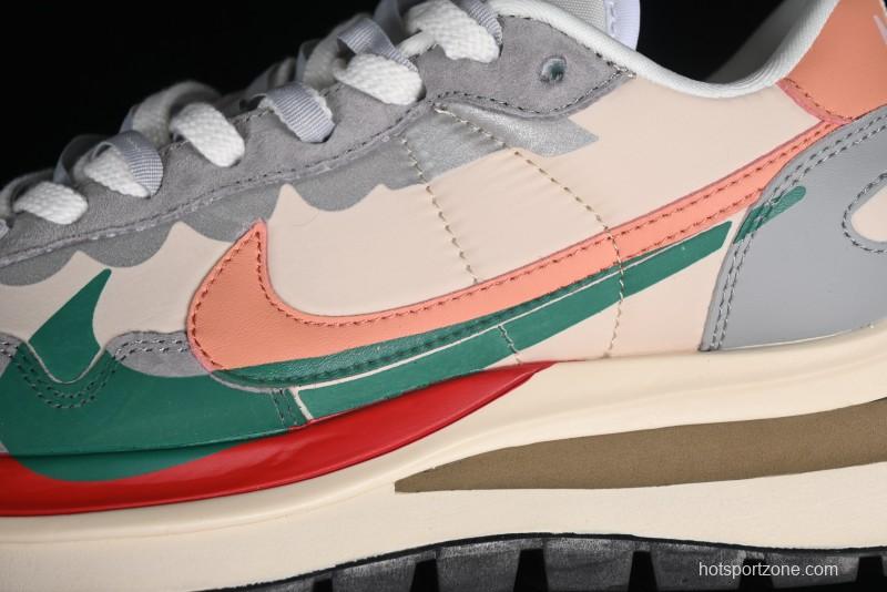 Nike Sacai VaporWaffle 3.0 Deconstructed Sneakers with Overlapping Swoosh and Dual Tongue - DD1875-107