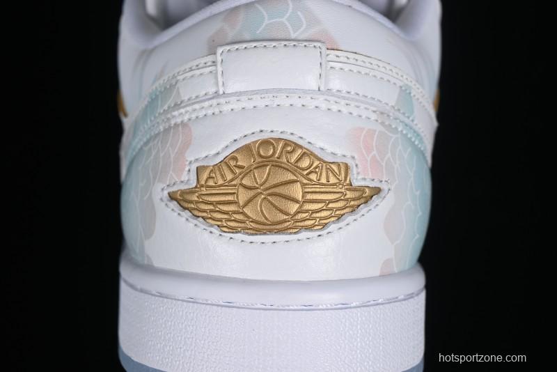 Nike Air Jordan 1 Low AJ1 Chinese New Year Limited Edition New Chinese Style Custom Steam Puppet - Third Prince Ao Bing Low Top Casual Sneakers FN8901-164