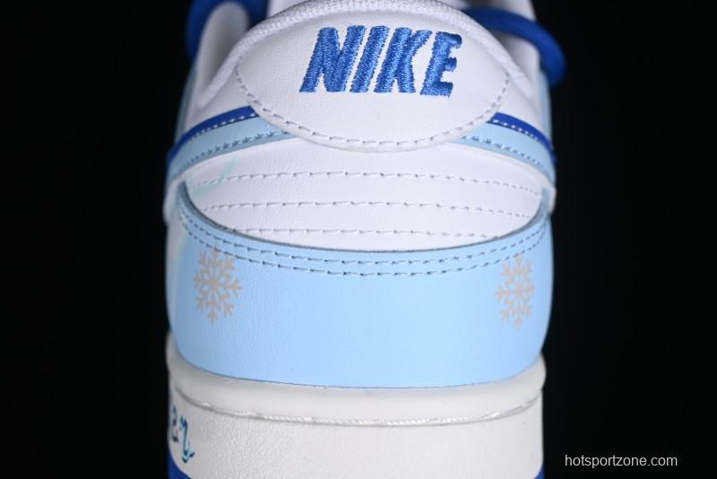 Nike Dunk Low Winter is Here Minimalist White Blue SB Lace-Up Low-Top Casual Skate Shoes - DV0831-104