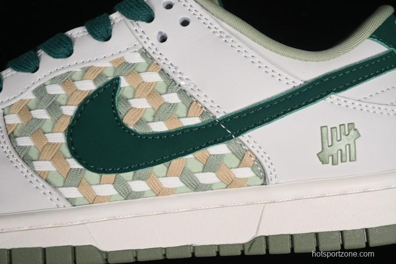 Nike SB Dunk Low UN Collaboration - White Green Swoosh Anniversary Custom Low-Top Casual Skate Shoes - DQ1098-359