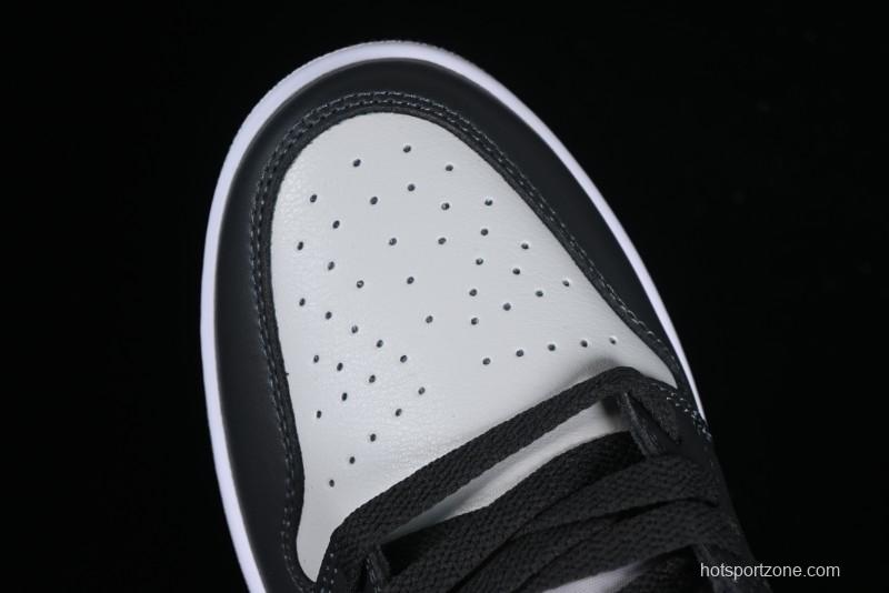 Nike Air Jordan 1 Low AJ1 Black Grey Blue Swoosh Low-Top Lifestyle Basketball Shoes - DC0774-040