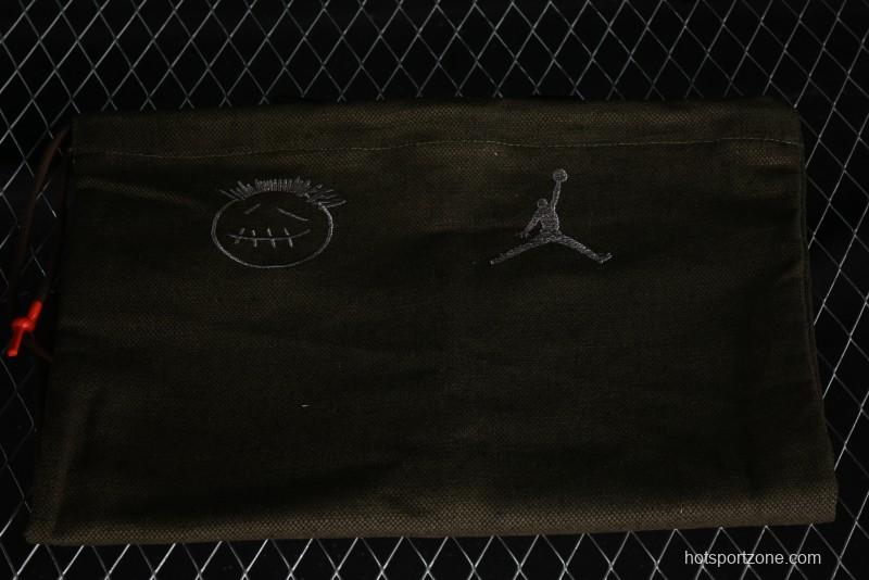 Nike Travis Scott x Jordan Cut The Check AJ1 Basketball Shoes with Velcro Design - FZ8117-100
