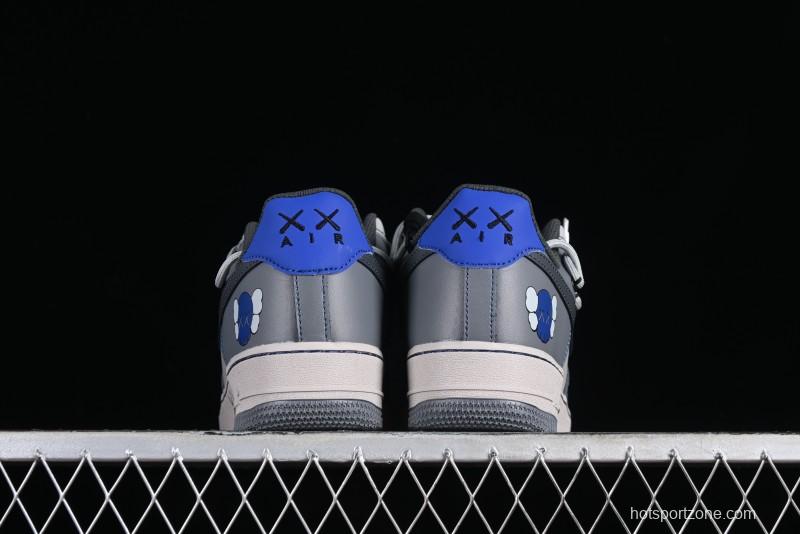 Nike Air Force 1 '07 Low Custom Strap Casual Sneakers with Kaws Collaboration - KS6869-333