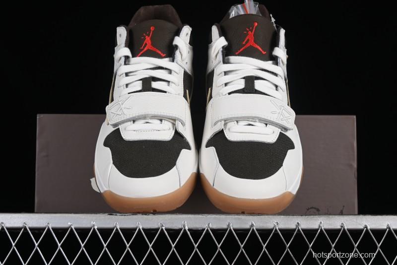 Nike Travis Scott x Jordan Cut The Check AJ1 Basketball Shoes with Velcro Design - FZ8117-100