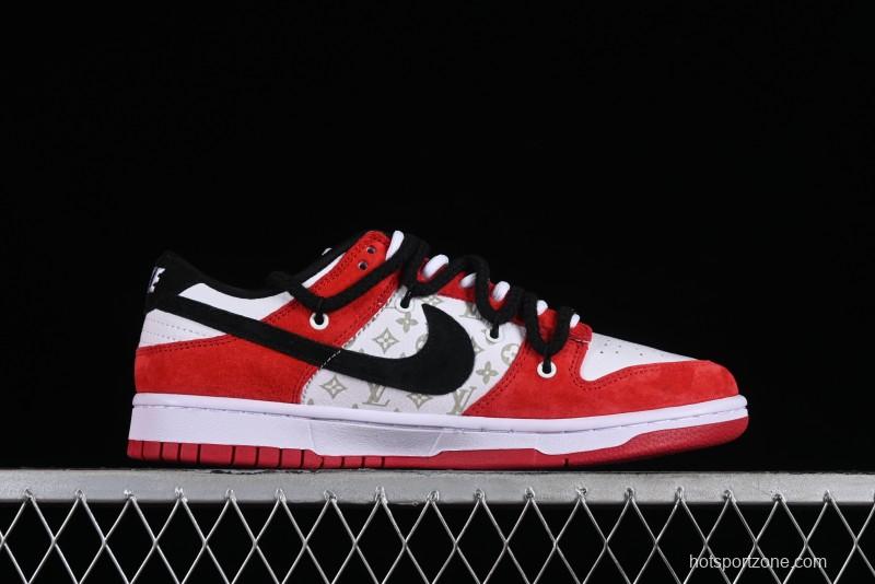 Nike SB Dunk Low Year of the Dragon Limited Edition - Black Swoosh Red Luck High-End Custom Low-Top Casual Sneakers - SJ2068-231