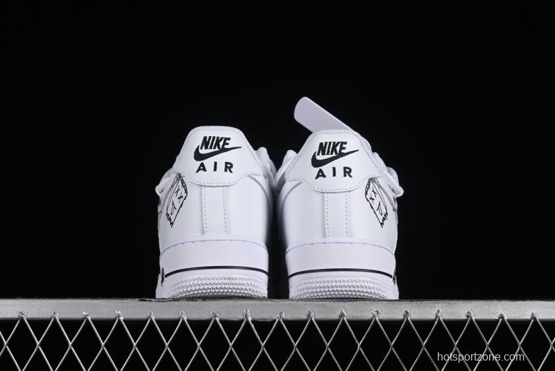 Nike Air Force 1 '07 Low Graffiti Casual Sneakers - CV9879-541