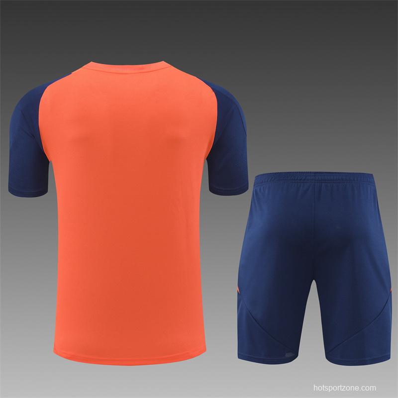 24/25 Manchester United Orange Short Sleeve Jersey+Shorts