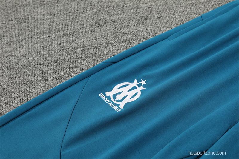 24/25 Olympique Marseille Lake Green Half Zipper Jacket+Long Pants