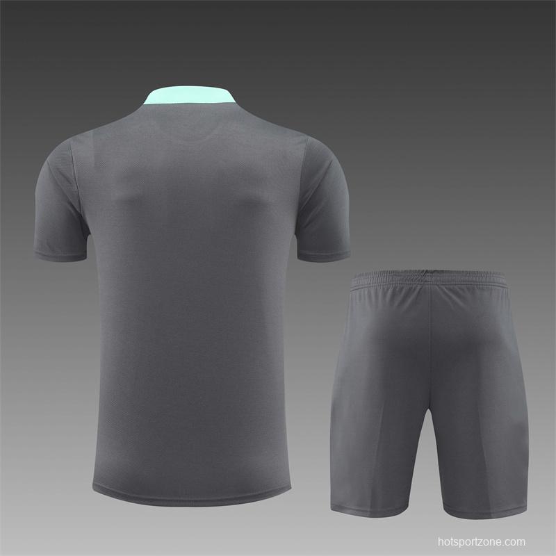 24/25 PSG Grey Short Sleeve Jersey+Shorts