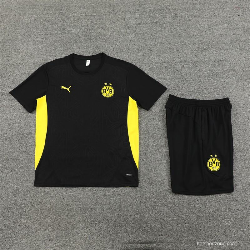 24/25 Borussia Dortmund Black Short Sleeve Jersey+Shorts