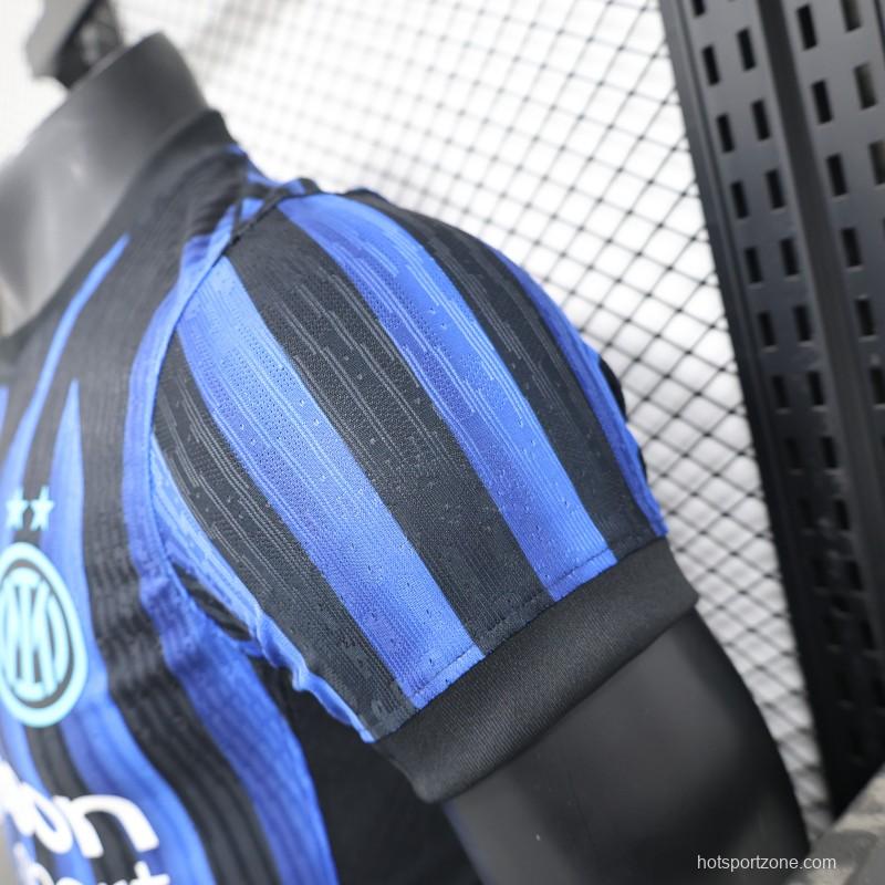 Player Version 25/26 Inter Milan Home Jersey With Sponsor