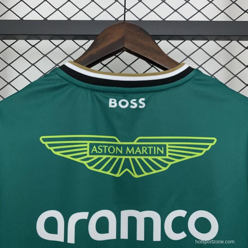2025 F1 Formula Aston Martin Green ARAMCO #14 T-Shirt