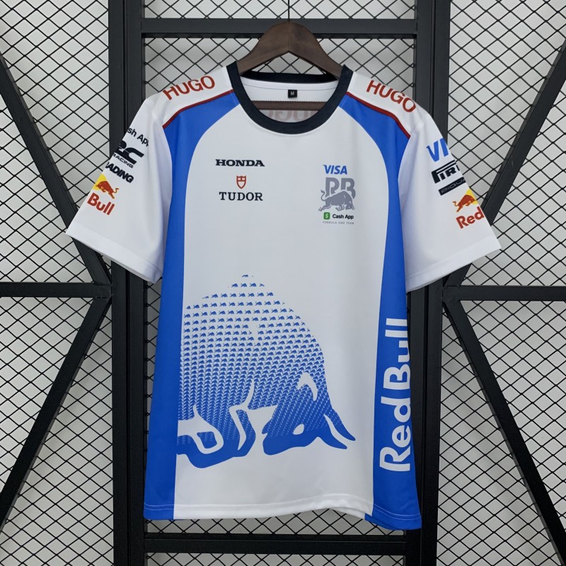 2025 F1 Formula RedBULL White/Blue T-Shirt