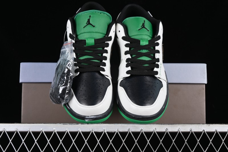 Nike Air Jordan 1 Low Retro Basketball Shoes with Panda Mischief Pioneer Rider Design - 553558-065