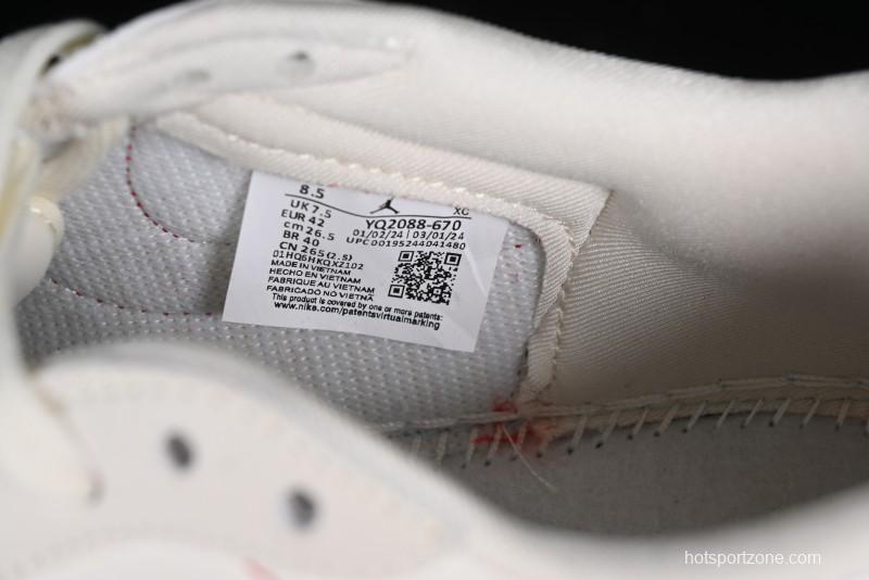 Nike Travis Scott x Fragment Design x Jordan Air Jordan 1 Low OG SP AJ1 LV Blue Red Low-top Casual Sneakers - YQ2088-670