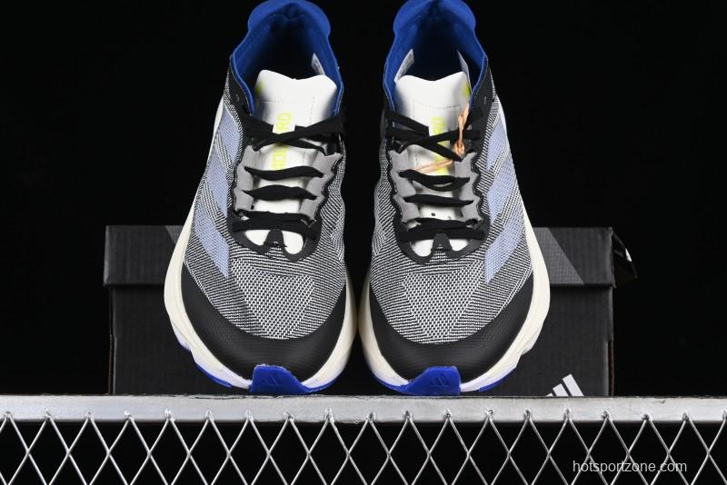 Adidas Adizero Boston 12 M Running Shoes Lightweight Breathable Low-Top with ENERGYROD Carbon Plate - IE8494