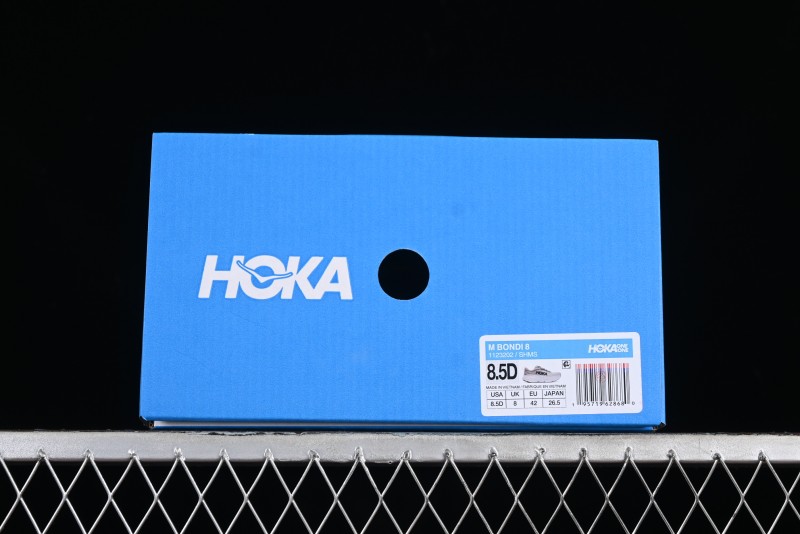 HOKA ONE ONE Bondi 8 Performance Cushioned Running Shoes with Engineered Mesh Upper - 1123202 SHMS