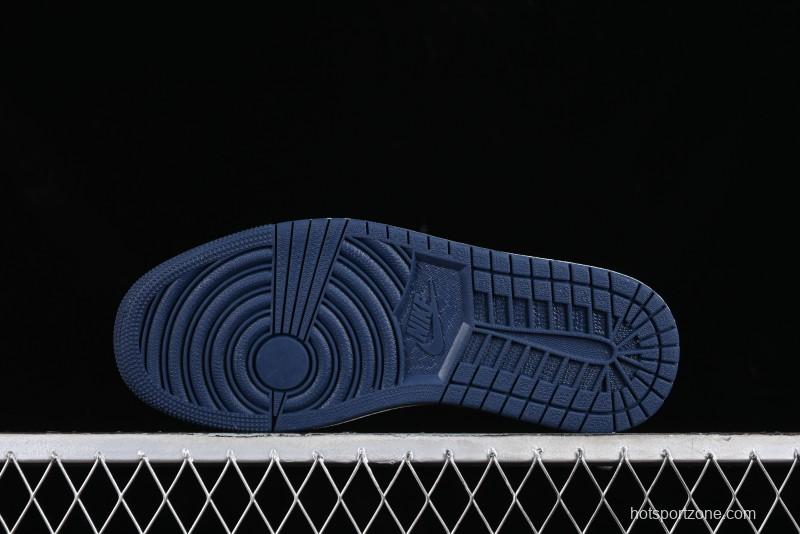 Nike Travis Scott x Fragment Design x Air Jordan 1 Low OG SP AJ1 LV Collaboration Deep Blue Low-top Casual Sneakers - LX1988-103