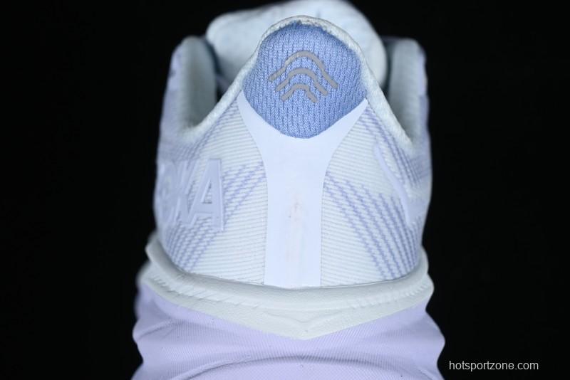 HOKA ONE ONE Clifton 9 Lightweight Knit Mesh Running Shoes with Enhanced Cushioning - 1127896 EHR