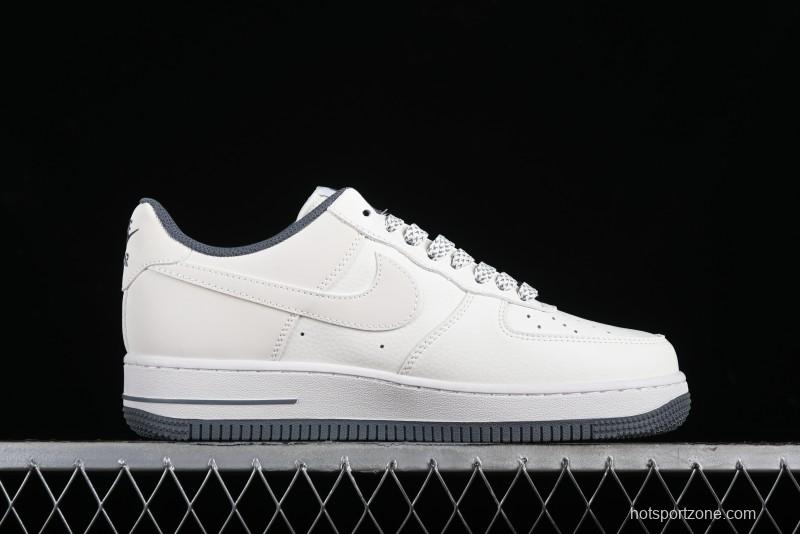 Nike Air Force 1 '07 Low LV Collaboration - Beige Grey Double Swoosh Low-Top Casual Sneakers - XZ6188-006