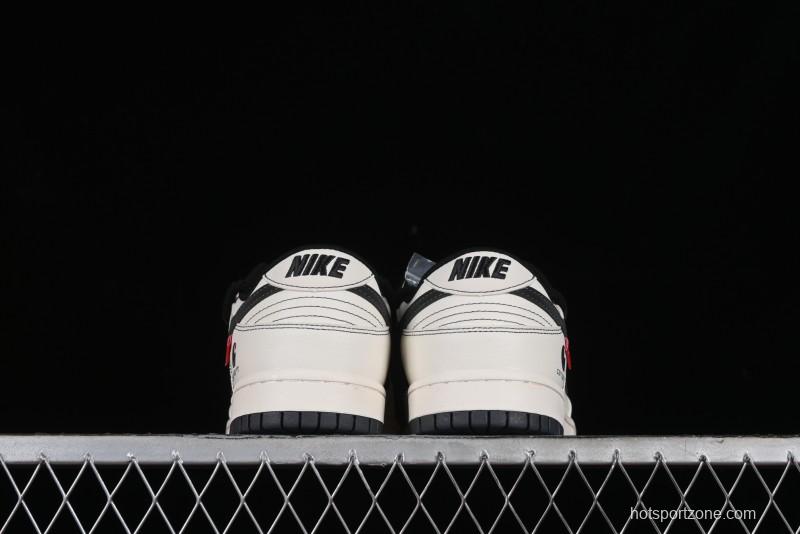 Nike SB Dunk Low Carhartt Collaboration - Strap Black Hook Anniversary High-End Custom Low-Top Casual Skate Shoes - SJ2068-265