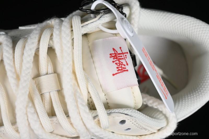 Stussy x Nike SB Dunk Low Anniversary Custom Retro Sneakers with Original S Titanium Accessory - SJ2068-259