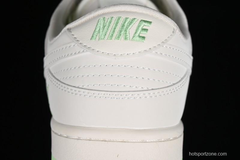 Nike SB Dunk Low LV Collaboration - Double Swoosh Fluorescent Green Anniversary High-End Custom Low-Top Casual Skate Shoes - XX2025-321