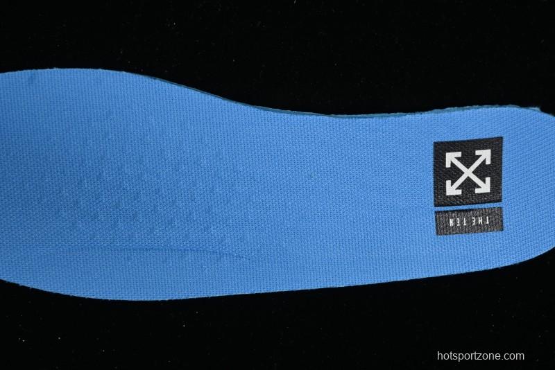 Nike Off White x Air Force 1 Low OW Collaboration Transparent Blue Casual Sneakers - AO4606-400