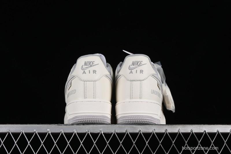 Nike Undefeated Air Force 1'07 Low Casual Sneakers in Beige Hemp with Reflective Details - UT2023-203