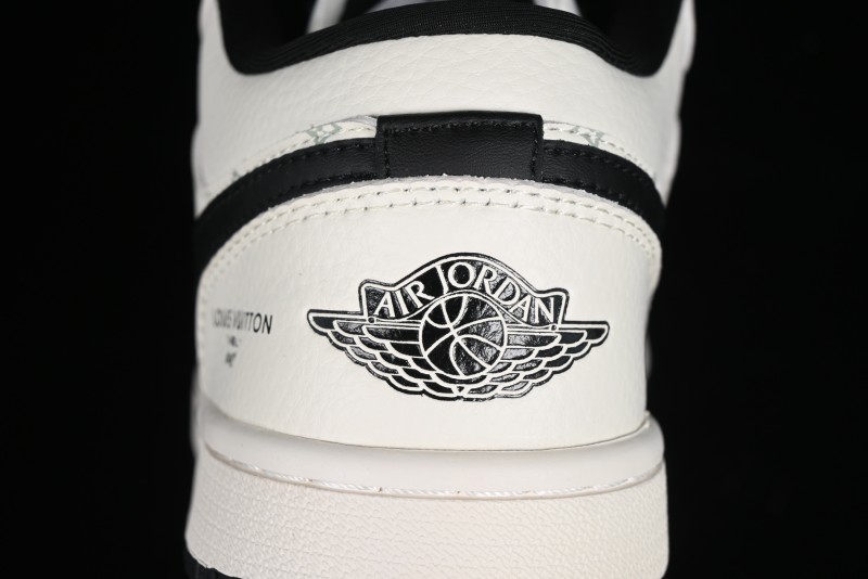 Nike Air Jordan 1 Low LV Collaboration - Printed Knight High-End Custom Low-Top Culture Basketball Shoes SJ9950-005