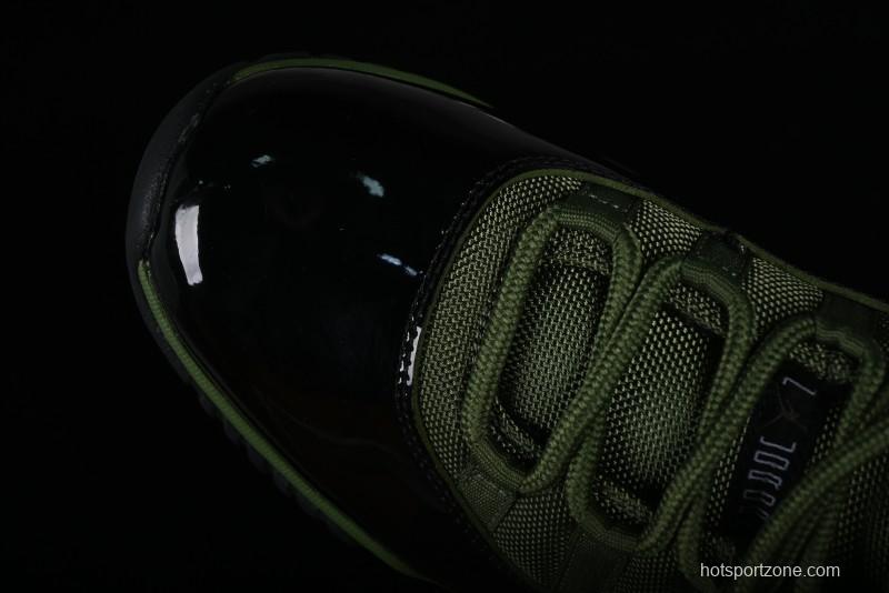 Nike Air Jordan 11 Retro High Top Basketball Shoes in Black Green - CT8012-300
