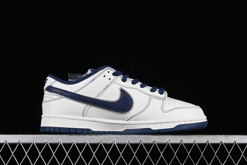 Nike Supreme x SB Dunk Low Collaboration Dark Blue Colorway Low-Top Casual Skate Shoes - RM2308-238