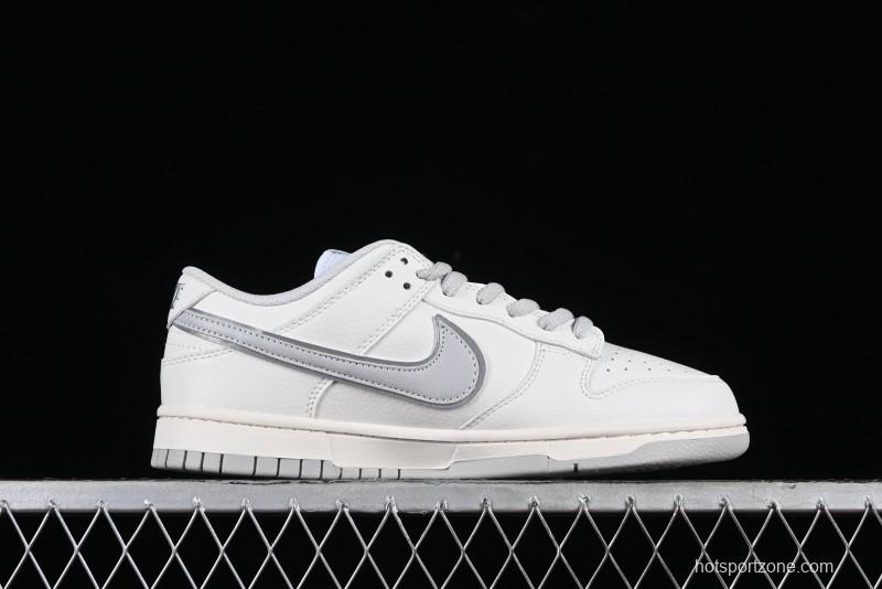 Nike Supreme x Nike SB Dunk Low Casual Skate Shoes in Beige Grey - RM2308-233