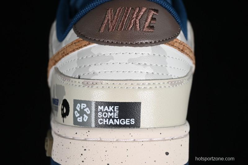 Nike SB Dunk Low Panda Prank Pioneer Knight Survival Beige Brown SB Strap Low Top Casual Skate Shoes - DD1391-400