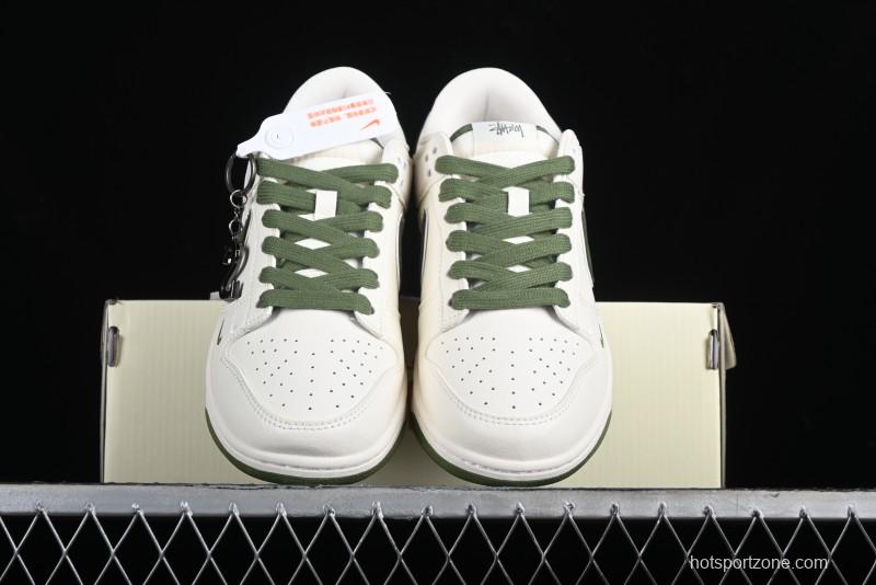 Stussy x Nike SB Dunk Low Anniversary Premium Customized Sneakers - DQ1098-381