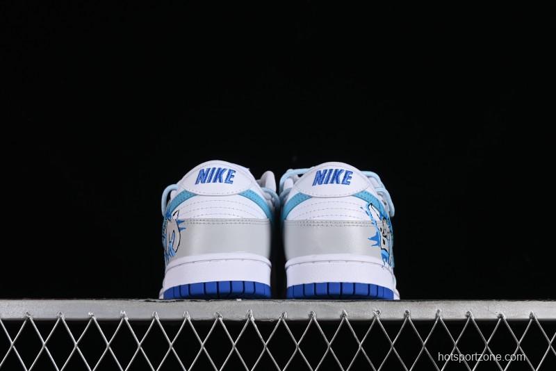 Nike Dunk Low Graffiti Deconstructed Style Casual Diary Gradient Splatter Letter SB Strap Low-Top Skate Shoes - DV0831-104