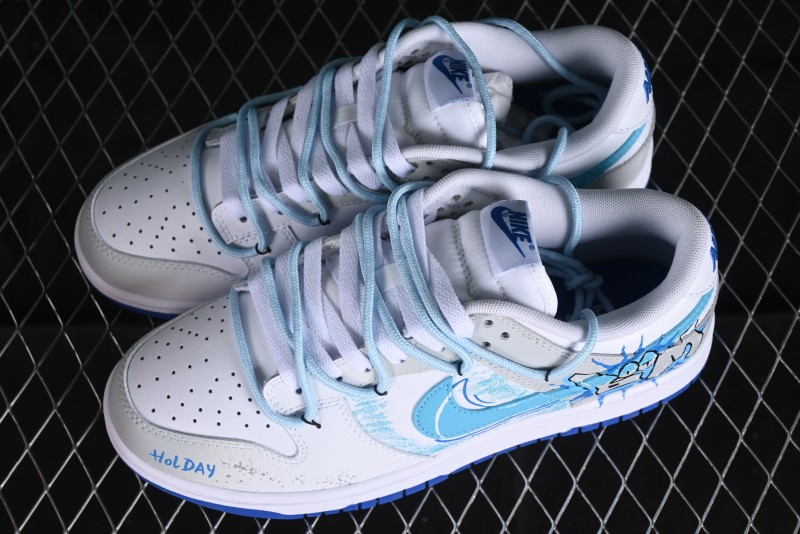 Nike Dunk Low Graffiti Deconstructed Style Casual Diary Gradient Splatter Letter SB Strap Low-Top Skate Shoes - DV0831-104