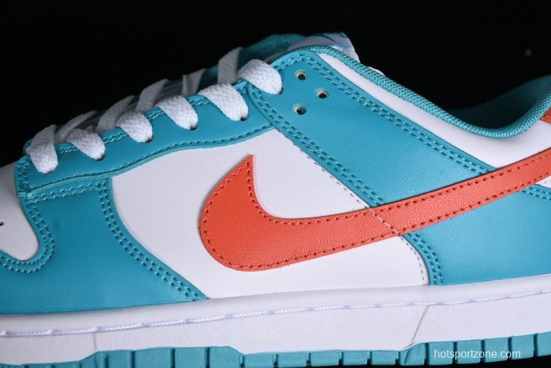 Nike SB Dunk Low Casual Skate Shoes in White Green Orange - DV0833-102