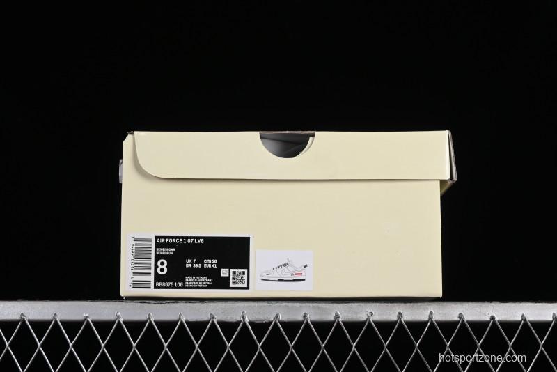 Nike SB Dunk Low Supreme Collaboration - White Brown Two-Tone Anniversary High-End Custom Low-Top Casual Sneakers - BB8657-106