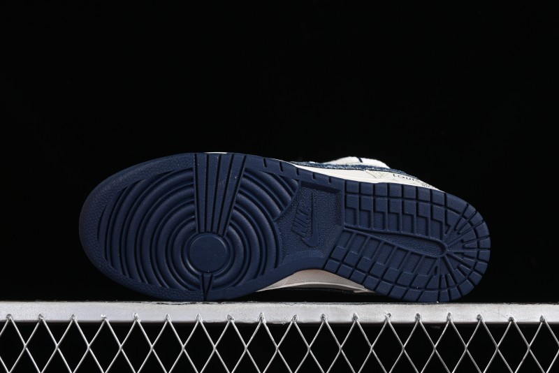 Nike SB Dunk Low LV Collaboration - Light Blue Check Print Anniversary High-End Custom Low-Top Casual Sneakers - SJ2068-249