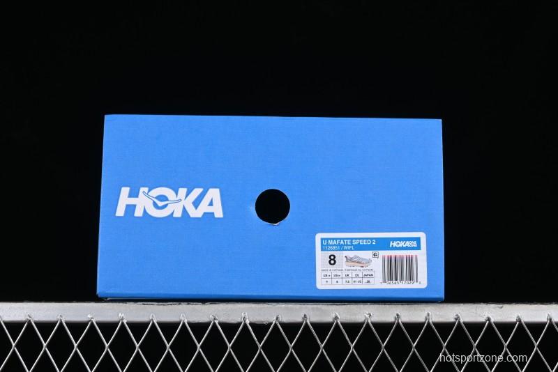 Hoka Mafate Speed 2 Lightweight Cushioned Trail Running Shoes with Vibram Outsole - 1126851 WIFL