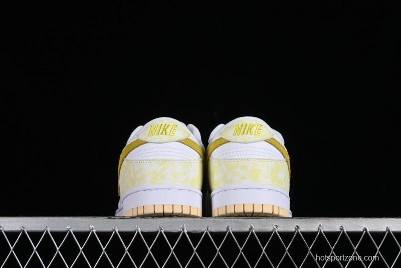 Nike SB Dunk Low Premium Yellow White SB Shattered Backboard Fashion Casual Skate Shoes - DM9467-700