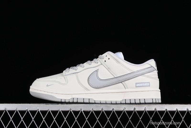 Nike SB Dunk Low UN Collaboration - Light Grey Swoosh Anniversary High-End Custom Low-Top Casual Skate Shoes - SF1588-135