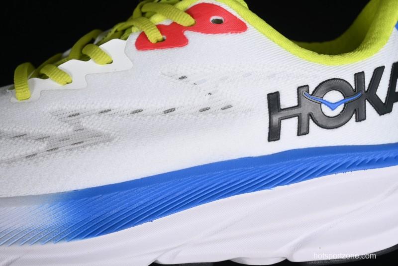 HOKA ONE ONE Clifton 9 Lightweight Knit Mesh Running Shoes with Enhanced Cushioning - 1127895 BVR