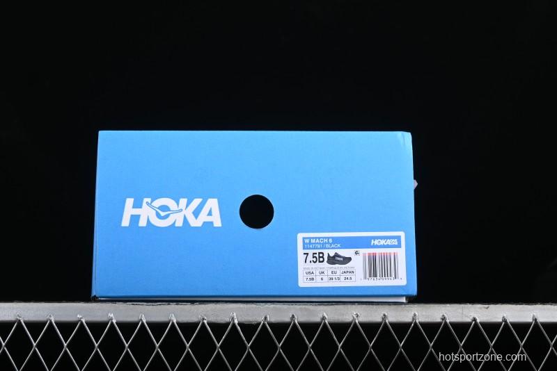 HOKA ONE ONE MACH 6 Flagship Racing Shoes with Carbon Plate Technology and Asymmetric Design - 114791 BLACK