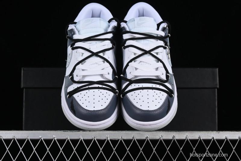 Nike Dunk Low SB Graffiti Halloween Cross Distressed Gradient Lace-Up Casual Skate Shoes - DV0831-101