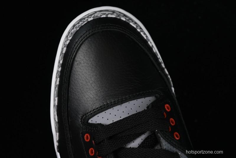 Nike Air Jordan 3 Retro Sneakers with Iconic Elephant Print and Visible Air Cushion - DN3707-010