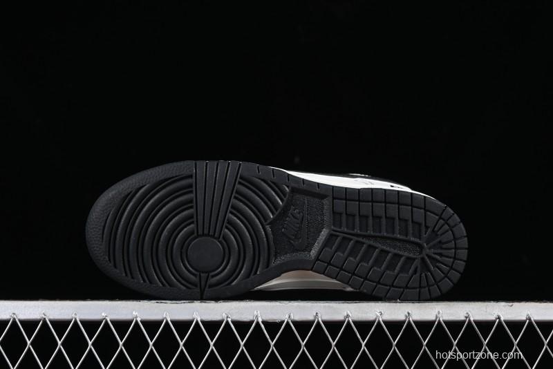 Nike Supreme x SB Dunk Low Casual Skate Shoes in Black and Beige - RM2308-237