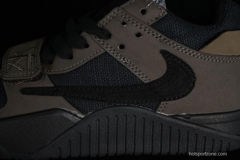 Nike Travis Scott x Jordan Cut The Check AJ1 Basketball Shoes with Velcro Design - FZ8117-200